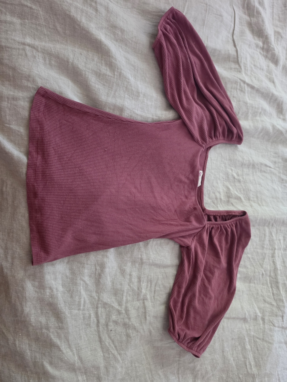SO Ribbed Scoop Neck Top in Mauve